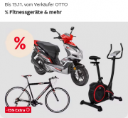 15% Rabatt auf viele Fitnessger&auml;te & Fahrzeuge bei Otto