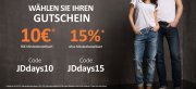 15% Rabatt ohne Bestellwert oder 10&euro; Rabatt ab 50&euro; Bestellwert auf ALLES im Jeans Direct Shop