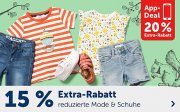 15% Rabatt online oder 20% Rabatt in der App auf bereits reduzierte Mode & Schuhe im MyToys Shop