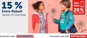 15% Rabatt online oder 20% Rabatt in der App auf Jacken und Oberteile im MyToys Shop