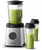 Philips HR3655/00 Standmixer (1400 Watt, ProBlend 6 3D , 2 Liter Glas 2x becher) edelstahl 