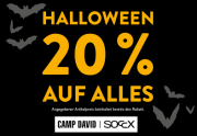 Halloween bei Camp David mit einem Rabatt von schaurigen 20%
