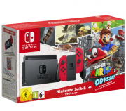Nintendo Switch in Rot + Super Mario Odyssey f&uuml;r nur 353,99 Euro inkl. Versand