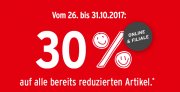30% Rabatt bei Ernsting's family im Online Shop und in allen Filialen