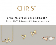 Jetzt bei Christ auf Schmuck von ca&iuml; bis zu 20% Rabatt absahnen