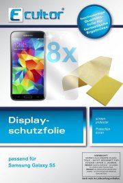 8x Samsung Galaxy S5 / S5 Neo Schutzfolie klar Displayschutzfolie