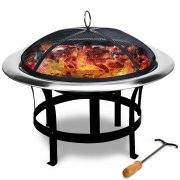 Feuerstelle aus Edelstahl 75cm inkl. Feuerhaken f&uuml;r 39,95&euro; statt 50&euro;