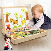 Magnetisches Holzpuzzle mit 100 Tierformen bei Amazon reduziert