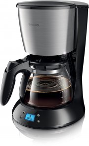 Philips HD7459/20 Daily Filter-Kaffeemaschine, Timer, schwarz/metall 