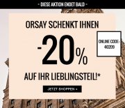 20% Rabatt auf dein Lieblingsteil bei Orsay