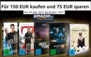 Bei Amazon f&uuml;r 150,00 Euro DVD&acute;s oder Blu-rays kaufen und nur 75,00 Euro zahlen