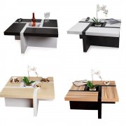 Couchtisch Beistelltisch Wohnzimmertisch Tisch Designertisch Wei&szlig; Schwarz Braun 