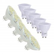10er Set SMD LED Spots 5x GU10 + 5x MR16 Strahler A+ Warmwei&szlig;