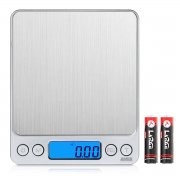 AMIR Digitale K&uuml;chenwaage, 3kg x 0,1g Digitalwaage Waage, Briefwaage mit Tara-Funktion