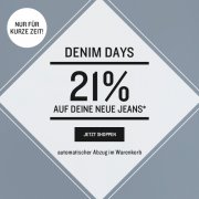 21% auf alle Jeans bei Tom Tailor