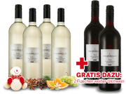 Minerva Wei&szlig;er Winzergl&uuml;hwein 4 Fl.+2 Fl. in rot bei Ebrosia f&uuml;r 34,90&euro; anstatt 52,89&euro; inkl.Versand