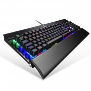 KingTop Mechanisches Gaming Keyboard QWERTZ Tastatur RGB LED