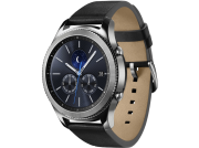 SAMSUNG Gear S3 Classic, Smartwatch, Echtleder, 22 mm, Korpus: Silver, Echtleder-Armband