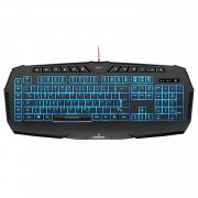 Lioncast LK12 RGB Gaming Tastatur (USB, Anti-Ghosting, 9 Multimedia-Tasten, 6 Makro-Tasten