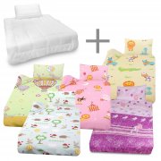 Kinder Bettw&auml;sche + Bettdecke + Kissen 135x100/40x60cm Komplettsets
