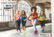 Crazy Tuesday f&uuml;r Damen bei Reebok und ihr bekommt NUR HEUTE 25% Rabatt im Outlet