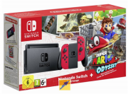 Nintendo Switch Rot inkl. Super Mario Odyssey nur 331,49 Euro inkl. Versand
