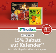 NUR HEUTE bekommt ihr bei Thalia 15 % Rabatt auf Kalender