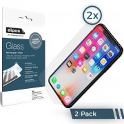 Apple iPhone X Schutzfolie - 2x dipos Glass Panzerfolie Gratis 