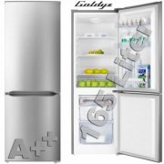 GOLDYZ DESIGN K&Uuml;HL-/GEFRIERKOMBINATION K&Uuml;HLSCHRANK K&Uuml;HLKOMBI EDELSTAHL