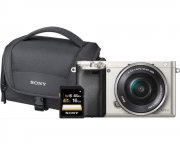 Sony Alpha 6000 Silber+16-50mm+Kameratasche+16GB SDHC bei@ebay - 499&euro;