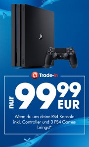 Eintausch Aktion bei Gamestop: PlayStation 4 Pro f&uuml;r 99,99&euro; bei Abgabe einer alten PS4 mit 3 Spielen