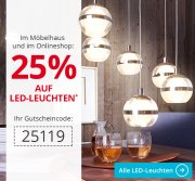 25% auf alle LED-Leuchten bei H&ouml;ffner