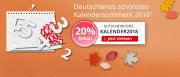 20% auf Kalender 2018 bei Hugendubel