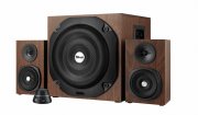 Trust Vigor 2.1 Holz Lautsprechersystem mit Subwoofer (f&uuml;r Smartphone/PC- Tablet, 100 Watt) braun