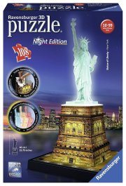 Ravensburger 12596 - 3D Puzzle Freiheitsstatue bei Nacht