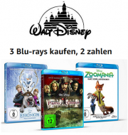 3 Walt Disney Blu-rays zum Preis von 2 gibt es jetzt bei Amazon!