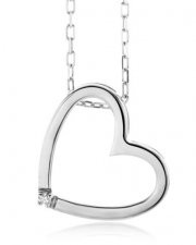 Valeria Halskette Herz 925 Sterlingsilber mit Diamanten bei Valmano f&uuml;r 39&euro; anstatt 59&euro; 