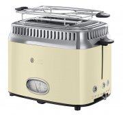 Russell Hobbs 21682-56 Retro Vintage Cream Toaster mit stylischer Countdown-Anzeige