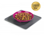 Aus der H&ouml;hle der L&ouml;wen der Yummynator Futternapf Pink mit Platzmatte in Grau nur 18,94 Euro 
