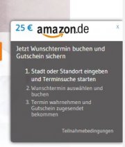25,-Euro Amazon Gutschein f&uuml;r die Buchung eines Arzttermines