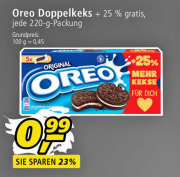 Oreo Doppelkeks bei@real - 0,99&euro;