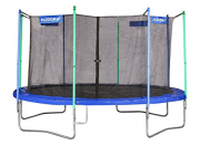 Hudora Fitness Trampolin mit Sicherheitsnetz in Blau/Gr&uuml;n nur 123,93 Euro inkl. Versand