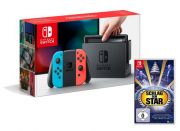 Nintendo Switch in Neon-Rot/Blau + Schlag den Star mit Gutscheincode nur 301,05 &euro; inkl. Versand