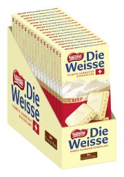 16er Pack (16 x 100g) Nestl&eacute; DIE WEISSE CRISP wei&szlig;e Schokolade