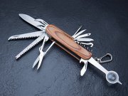 16in1-Multifunktions-Taschenmesser aus Edelstahl mit Echt-Holz-Griff GRATIS!!! Statt 19,90&euro;