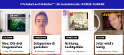 17% Rabatt auf alle H&ouml;rb&uuml;cher und H&ouml;rbuch-Downloads im Thalia Shop