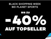 Planet Sports Black Week Sale mit bis 40% Rabatt auf Bestseller + 15% extra Rabatt 
