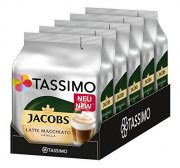 Tassimo Jacobs Latte Macchiato Vanilla, 5er Pack Kaffeespezialit&auml;t T Discs (5 x 8 Getr&auml;nke) 