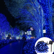 Blaue wasserdichte Solarlichterkette mit 100 LEDs mit Gutscheincode nur 6,86 Euro inkl. Versand