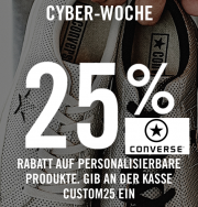 25 % Rabatt auf personalisierbare Produkte bei Converse! Prima Weihnachtsgeschenkidee!